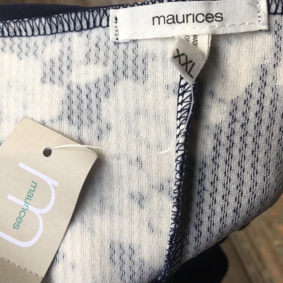 Maurices navy floral sheer shoulder sheath NWT XXL - Picture 6 of 7